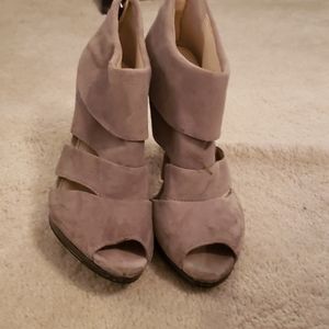 Calvin Klein Grey Suede Heels